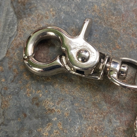 Sienna Ricchi large bag clip keychain skeleton style key with rhinestone 6.5” - Picture 5 of 8